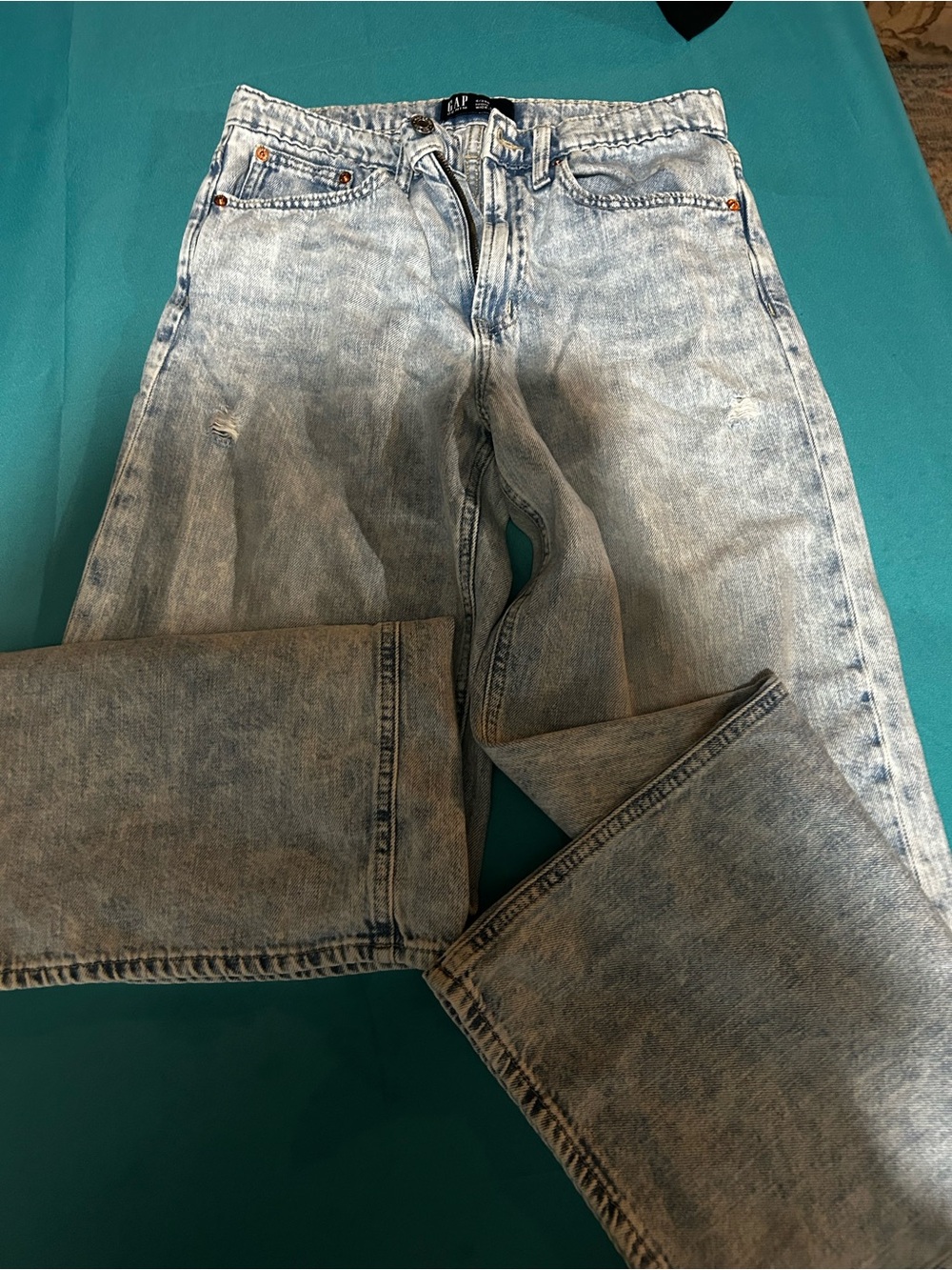 GAP Washed Blue Relaxed wide leg Jeans super soft